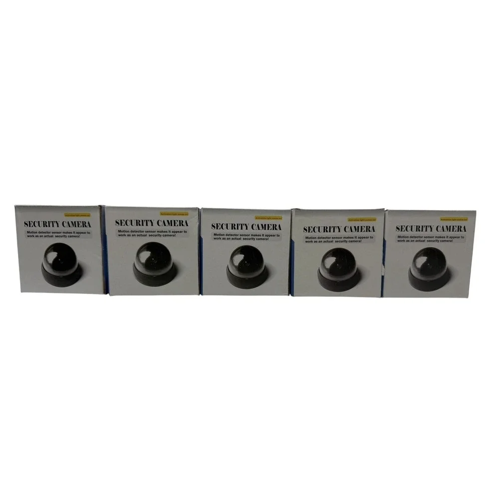 Lot of 5 Dummy Security Cameras Motion Sensor LED Light Dome Style New Open Box